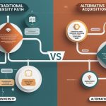 University vs. alternative skills roadmap visual